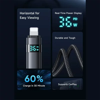 کابل شارژ آیفون تایپ سی به لایتنینگ 36 وات کارپلی مک دودو مدل Mcdodo CA-6570 طول 1.2 متر