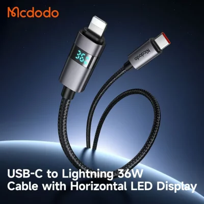 کابل تبدیل تایپ سی به لایتنینگ مک دودو مدل Mcdodo Lightning 36W CA-657 طول 1.2 متر