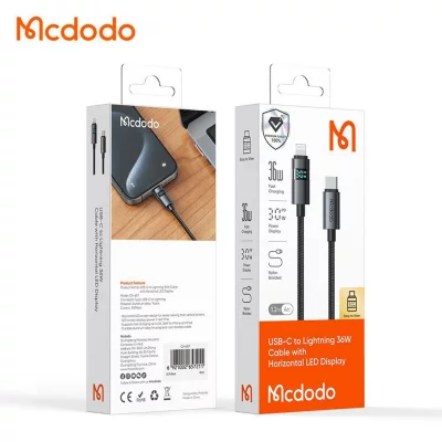 کابل تبدیل تایپ سی به لایتنینگ مک دودو مدل Mcdodo Lightning 36W CA-657 طول 1.2 متر