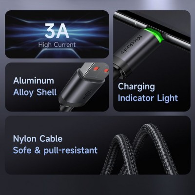 کابل شارژ میکرو یو اس بی 3 آمپر مک دودو مدل Mcdodo MicroUSB CA-3990 طول 1 متر