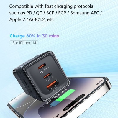 خرید و قیمت شارژر دیواری سوپر فست شارژ مک دودو مدل CH-150 توان 70 وات