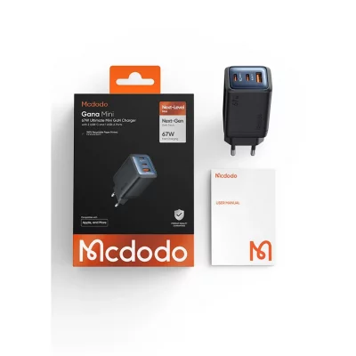 شارژر 67 وات سوپر فست شارژ 3 پورت مک دودو Mcdodo 67W mini GaN CH-097
