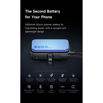 پاوربانک جیبی با رابط تایپ سی و کابل تایپ سی مک دودو ظرفیت 5000 میلی آمپر Mcdodo FreeKit MC-776