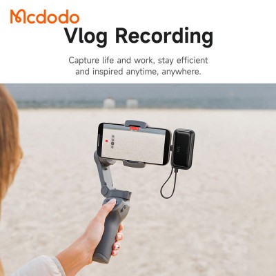 پاوربانک جیبی با رابط لایتنینگ و کابل تایپ سی مک دودو ظرفیت 5000 میلی آمپر Mcdodo FreeKit MC-780