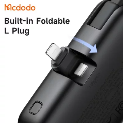 پاوربانک جیبی با رابط لایتنینگ و کابل تایپ سی مک دودو ظرفیت 5000 میلی آمپر Mcdodo FreeKit MC-780