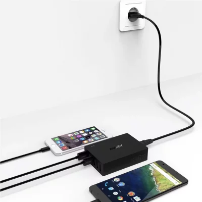 شارژر رومیزی 6 پورت آکی مدل PA-T11 Quick Charge 3.0