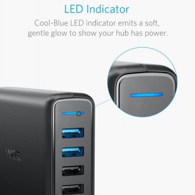 شارژر رومیزی 5 پورت انکر مدل A2054 PowerPort Speed 5