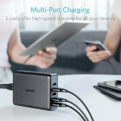 شارژر رومیزی 5 پورت انکر مدل A2054 PowerPort Speed 5