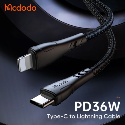 کابل تبدیل تایپ سی به لایتنینگ مک دودو مدل Mcdodo Lightning 3A CA-4570 طول 20 سانتی متر