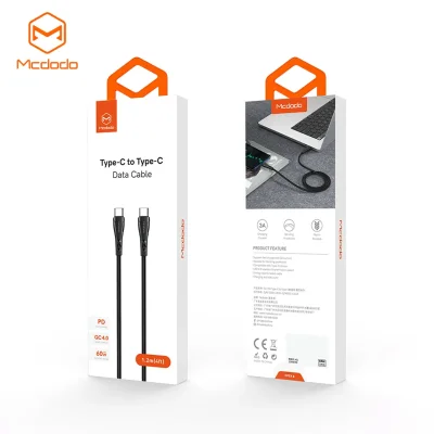 کابل شارژ تایپ سی 60 وات کوتاه مک دودو Mcdodo PD CA-7640 طول 20 سانتی متر