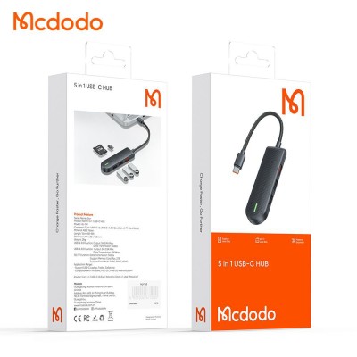 هاب 5 پورت تایپ سی مک دودو مدل Mcdodo USB-C Hub HU-143