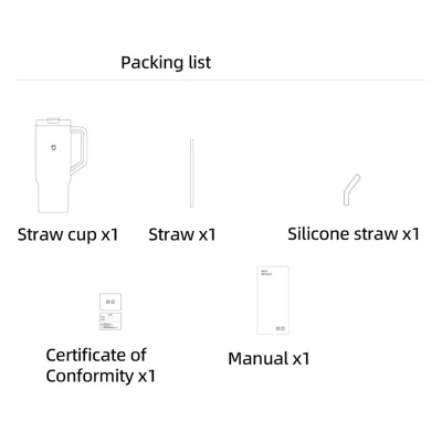 ماگ شیائومی Straw Mug MJXGB01RM / XMXGB01PL تراول ماگ 1 لیتری