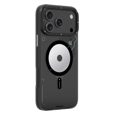 کاور مگ سیف نیمه شفاف یانگ کیت مدل Sander Disk Battle MagSafe مناسب آیفون 17 پرومکس اپل iPhone 17 Pro Max