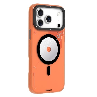 کاور مگ سیف نیمه شفاف یانگ کیت مدل Sander Disk Battle MagSafe مناسب آیفون 17 پرومکس اپل iPhone 17 Pro Max