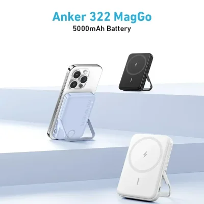 پاوربانک انکر وایرلس مگ سیف با استند مدل Anker 322 MagGo A1618 ظرفیت 5000 میلی آمپر