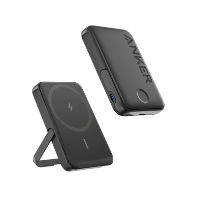 پاوربانک بی سیم مگ سیف با پایه انکر مدل Anker 322 MagGo A1618 ظرفیت 5000 میلی آمپر