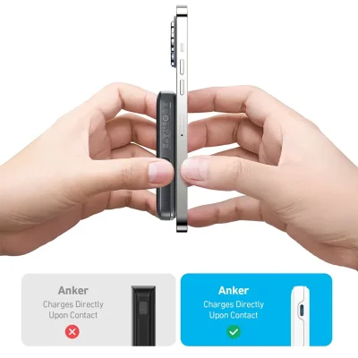 پاوربانک بی سیم مگ سیف با پایه انکر مدل Anker 322 MagGo A1618 ظرفیت 5000 میلی آمپر