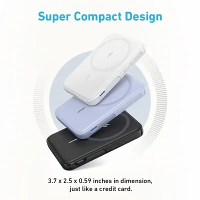 پاوربانک انکر وایرلس مگ سیف با استند مدل Anker 322 MagGo A1618 ظرفیت 5000 میلی آمپر