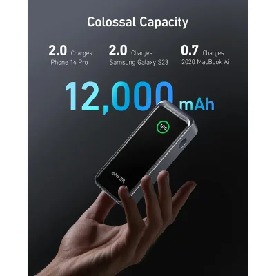 پاوربانک پرایم انکر 130 وات مدل Anker Prime A1335 ظرفیت 12000 میلی آمپر