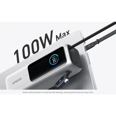 پاوربانک انکر 165 وات با 2 کابل تایپ سی مدل Anker A1695 ظرفیت 25000 میلی آمپر