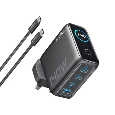 شارژر دیواری انکر 140 وات 4 پورت با کابل تایپ سی Anker 4-Port B2697
