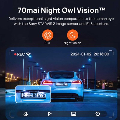 دوربین ثبت وقایع ماشین شیائومی مدل 70Mai Dash Cam 4K A810 دوربین جلو