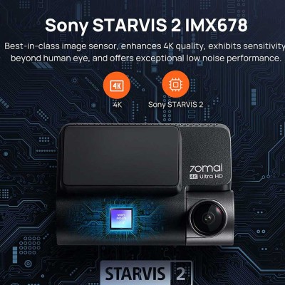 دش کم ماشین شیائومی مدل 70Mai Dash Cam 4K A810 دوربین جلو