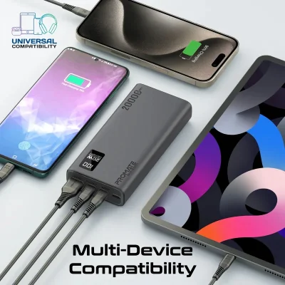 پاوربانک پرومیت 20000 میلی آمپر ساعت 22.5 وات مدل Promate BOLT-20PD USB-C
