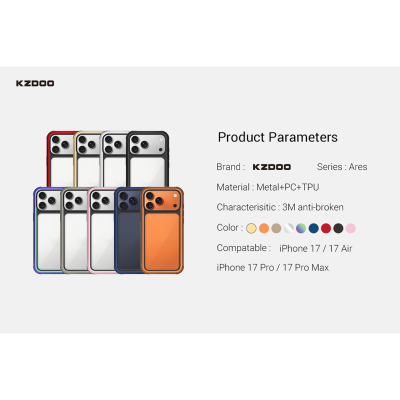 قاب آیفون 17 پرو کی زد دوو KZDOO ARES iPhone 17 Pro