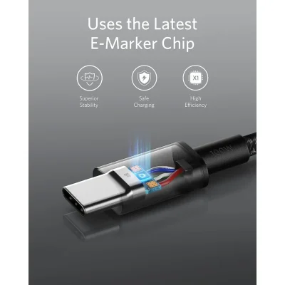 کابل تبدیل USB-C به USB-C انکر مدل A8757 طول 1.8 متر 100 وات