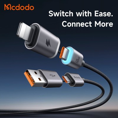 کابل شارژ چند سر 4 کاره 60 وات مک دودو Mcdodo USB-C CA-6560 طول 1.2 متر