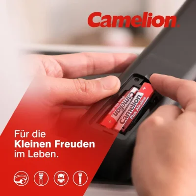 باتری نیم قلمی آلکالاین کملیون مدل AAA Plus Alkaline بسته 12 عددی