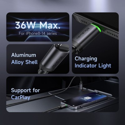 کابل شارژ آیفون تایپ سی به لایتنینگ 36 وات کارپلی مک دودو Mcdodo CA-482 طول 1 متر