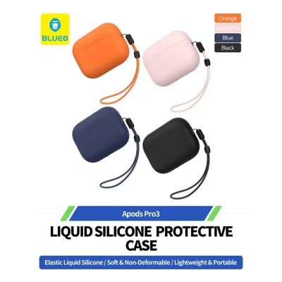کاور سیلیکونی ایرپاد بلوئو مدل BLUEO Liquid Silicone مناسب ایرپاد پرو 3 اپل AirPods Pro 3