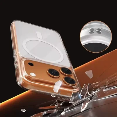 قاب آیفون 17 پرو طرح اورجینال اپل مگ سیف بلوئو Crystal Pro Original Style iPhone 17 Pro