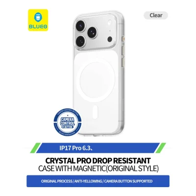 قاب آیفون 17 پرو طرح اورجینال اپل مگ سیف بلوئو Crystal Pro Original Style iPhone 17 Pro