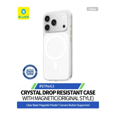 قاب آیفون 17 پرو طرح اورجینال اپل مگ سیف بلوئو Crystal Drop Original Style iPhone 17 Pro