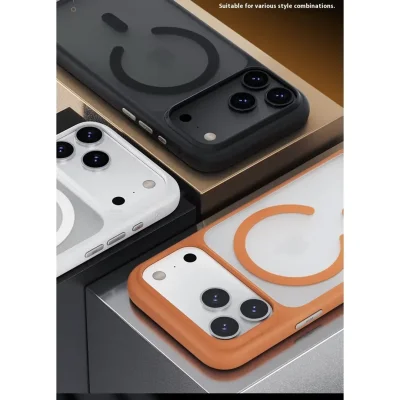 قاب آیفون 17 پرو نیمه شفاف مگ سیف بلوئو Blueo Skin Friendly Stain & Slip Resistant iPhone 17 Pro