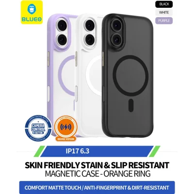 قاب آیفون 17 نرمال مگ سیف بلوئو Blueo Skin Friendly Stain & Slip Resistant iPhone 17