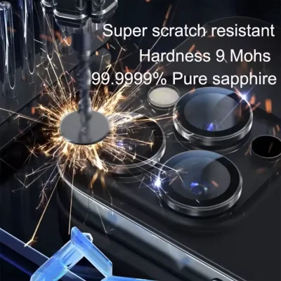 محافظ لنز دوربین آیفون 17 یاقوت کبود بلوئو BLUEO Sapphire Crystal iPhone 17