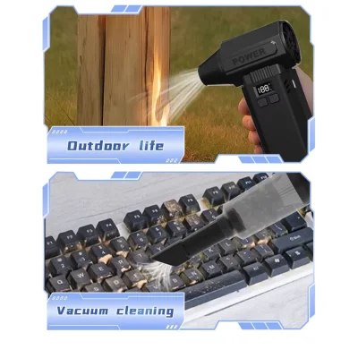 جت فن شارژی دمنده و مکنده با کیت جارو برقی Turbine Fan SY-40 اصلی