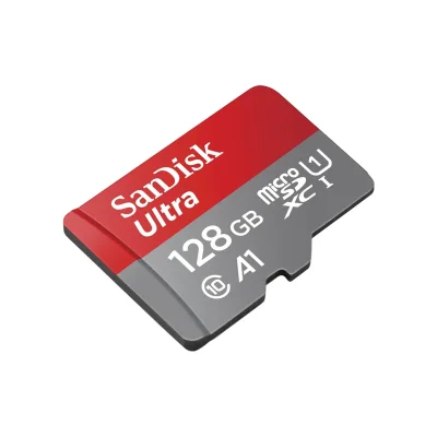 کارت حافظه microSDXC سن دیسک Ultra A1 کلاس 10 استاندارد UHS-I سرعت 100MBps ظرفیت 128 گیگابایت با آداپتور SD