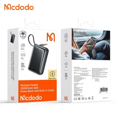 پاوربانک مک دودو 65 وات با کابل تایپ سی مدل FreeKit MC-637 ظرفیت 20000 میلی آمپر