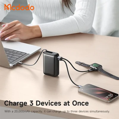 پاوربانک مک دودو 65 وات با کابل تایپ سی مدل FreeKit MC-637 ظرفیت 20000 میلی آمپر