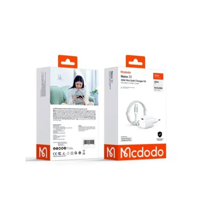شارژر 30 وات با کابل تایپ سی مک دودو مدل 30W CH-0082 / CH-0083