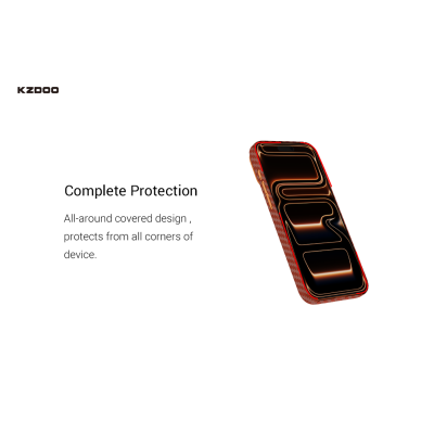 خرید و قیمت کاور فیبر کولار کی زد دوو مدل KZDOO Keivlar مناسب آیفون 17 پرو مکس اپل iPhone 17 Pro Max