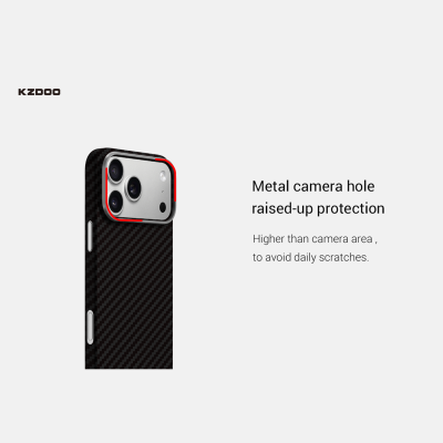 خرید و قیمت کاور فیبر کولار کی زد دوو مدل KZDOO Keivlar مناسب آیفون 17 پرو مکس اپل iPhone 17 Pro Max