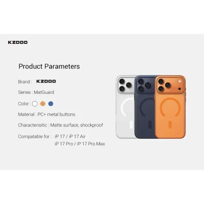 خرید و قیمت کاور مات مگ سیف کی زد دوو مدل KZDOO MATGUARD مناسب آیفون 17 پرو اپل iPhone 17 Pro