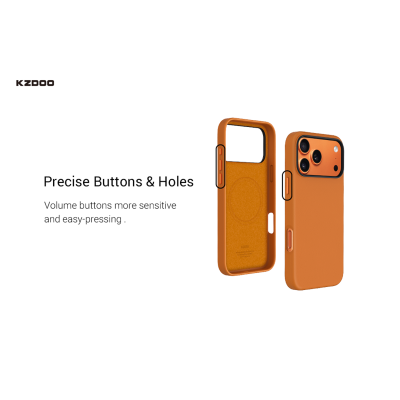 کاور مگ سیف چرمی کی زد دوو مدل KZDOO MAG NOBLE مناسب آیفون 17 پرومکس اپل iPhone 17 Pro Max