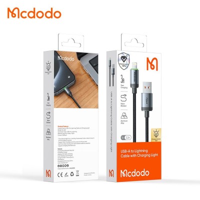 کابل شارژ آیفون لایتنینگ 3 آمپر کارپلی مک دودو مدل Mcdodo CA-2030 طول 1 متر